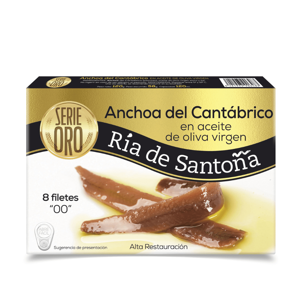 Anchoas de Santoña 00 Serie Oro Alta Restauración Ría de Santoña 8 filetes