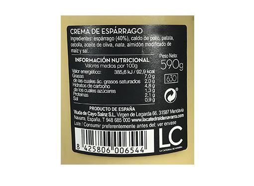 Velouté d&rsquo;asperges La Catedral de Navarra