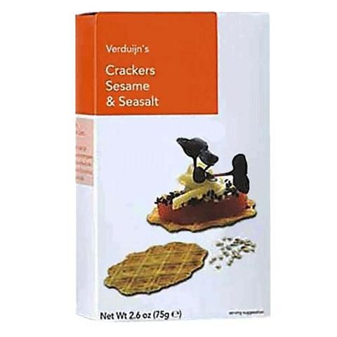 Sesame crackers with sea salt