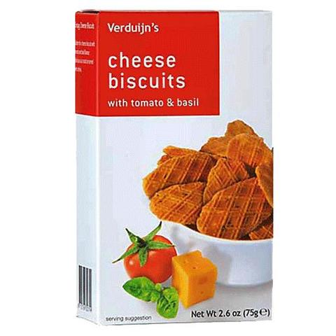 Galletas saladas de Queso, tomate y albahaca