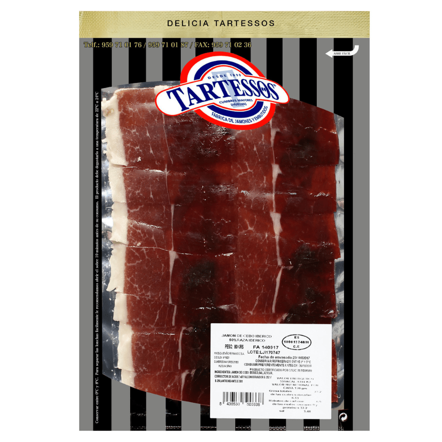 Jamon de cebo 50% raza ibérica Tartessos