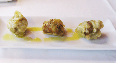 Alcachofas en tempura