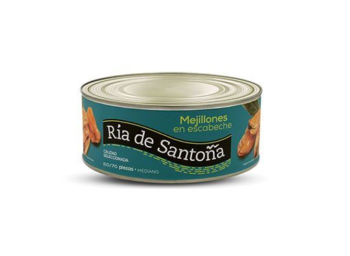 Giant mussels in pickled 50/70 pieces Ria de Santoña