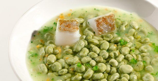 Receta de Habitas con bacalao