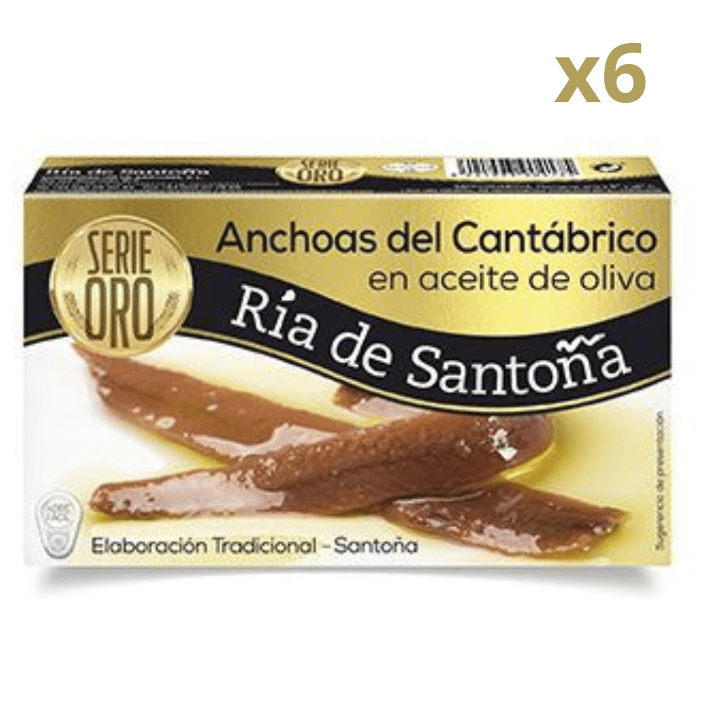 Anchoas de Santoña Serie Oro Ria de Santoña 85 gr (pack 6)