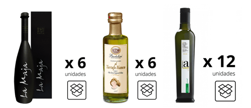 Aceite en cajas
