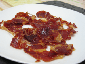 Como hacer crujiente de jamón ibérico