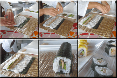 Maki sushi de ventresca de bonito, jalapeños y aguacate