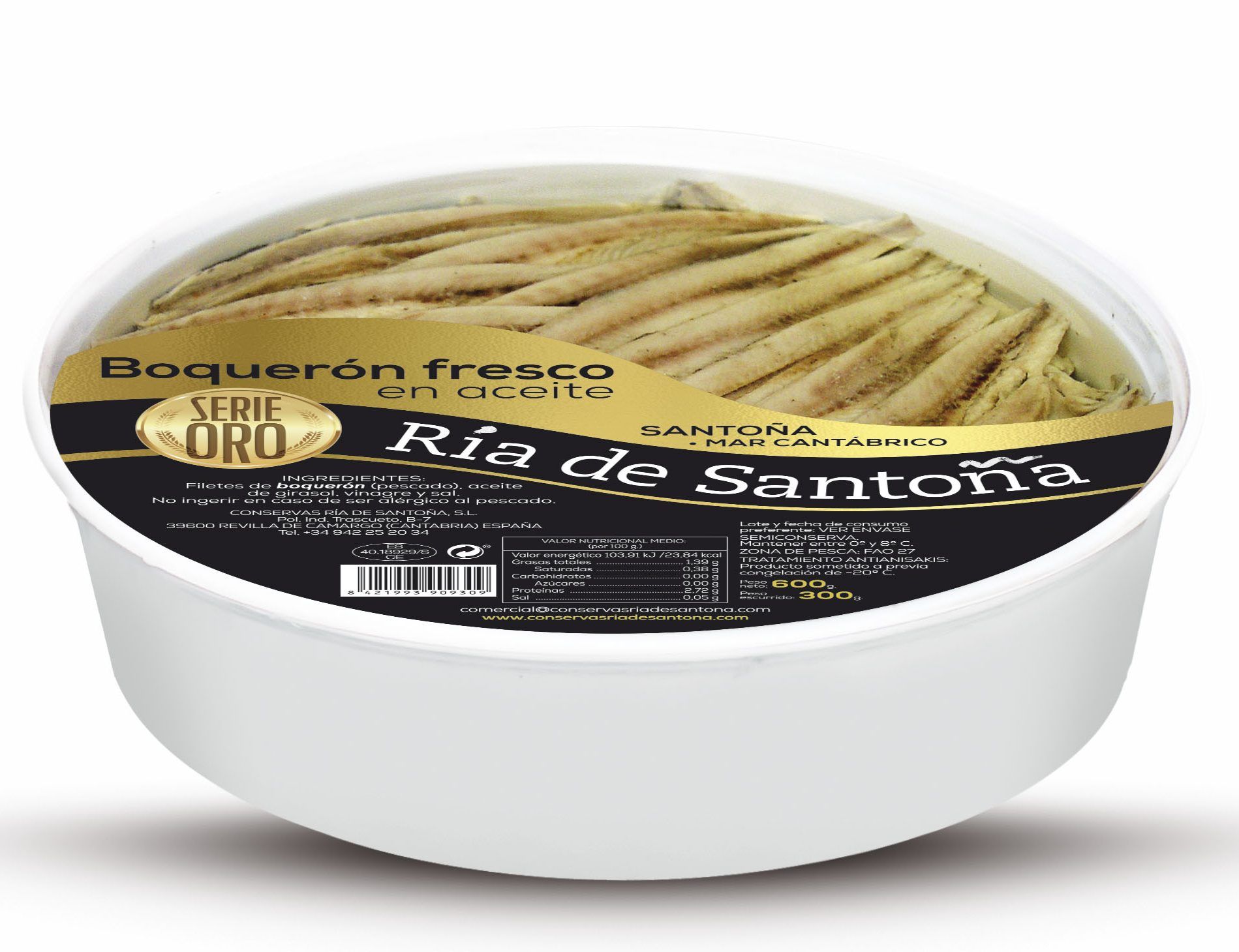 Boquerones en vinagre Ría de Santoña 600 gr.