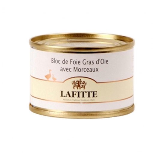 Bloc de foie gras d&rsquo;oie avec morceaux
