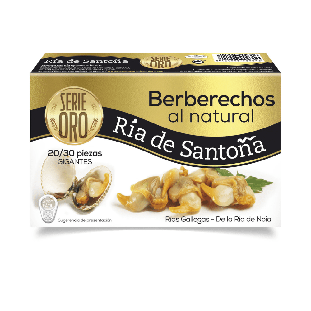 Berberechos al natural 20-30 Ría de Santoña Serie Oro (Ría de Noia)