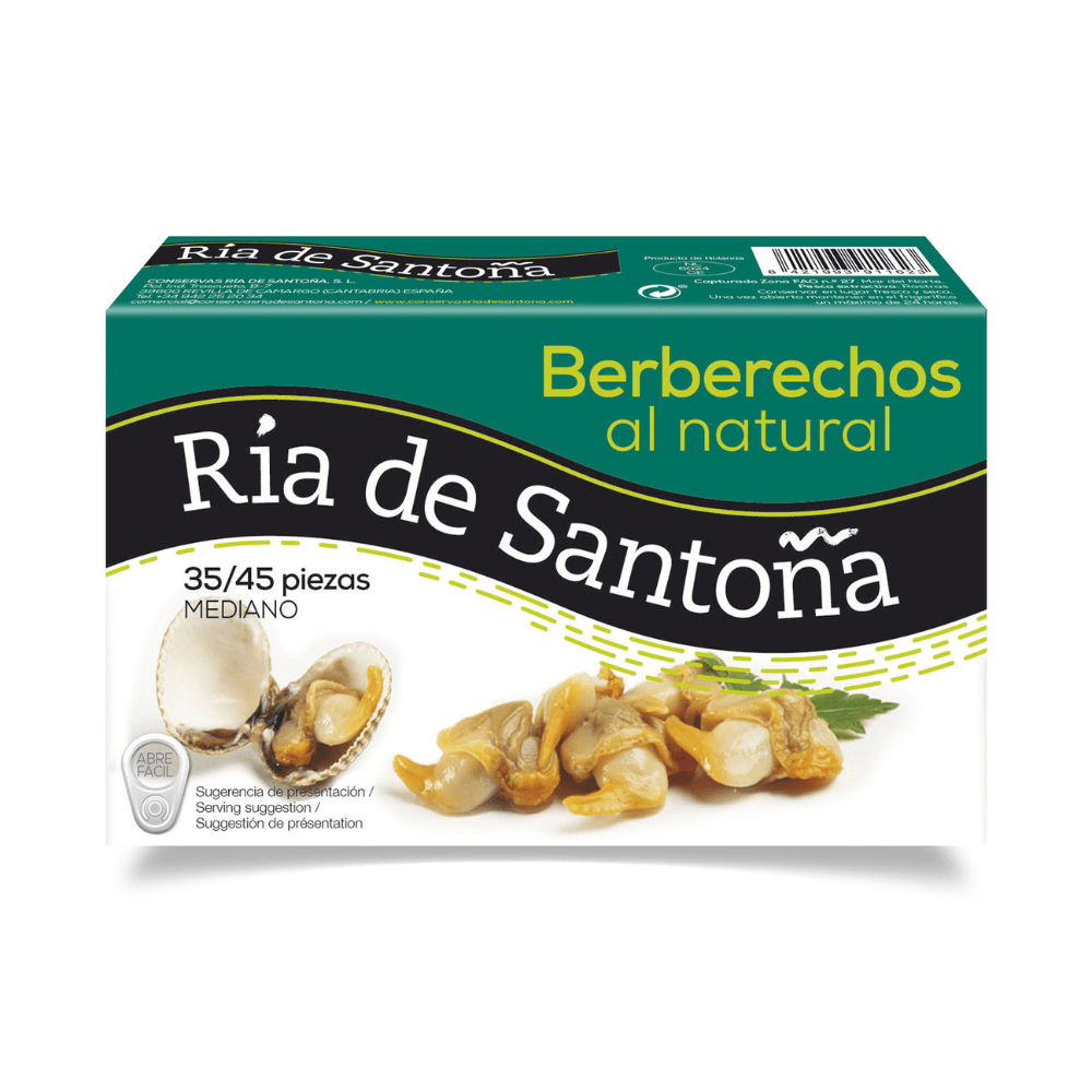 Berberechos al natural 35/45 piezas Ria de Santoña