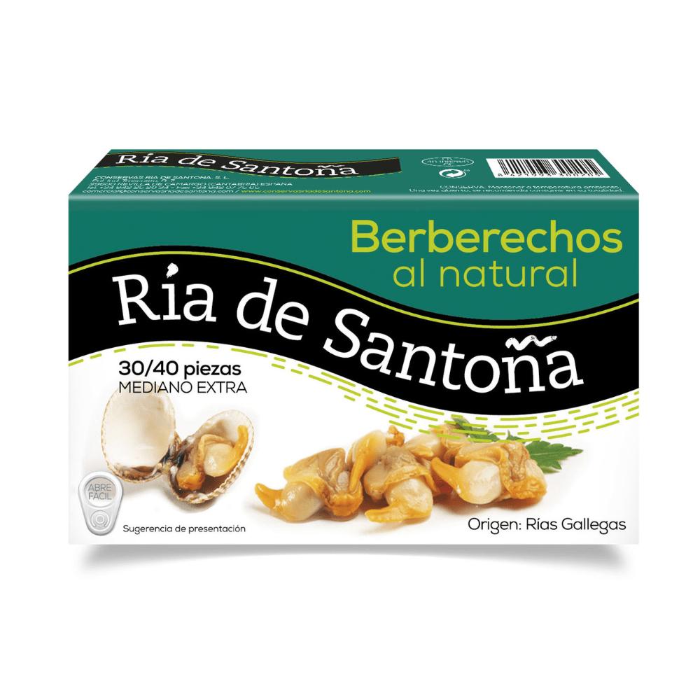 Berberechos en conserva al natural 30-40 Ría de Santoña