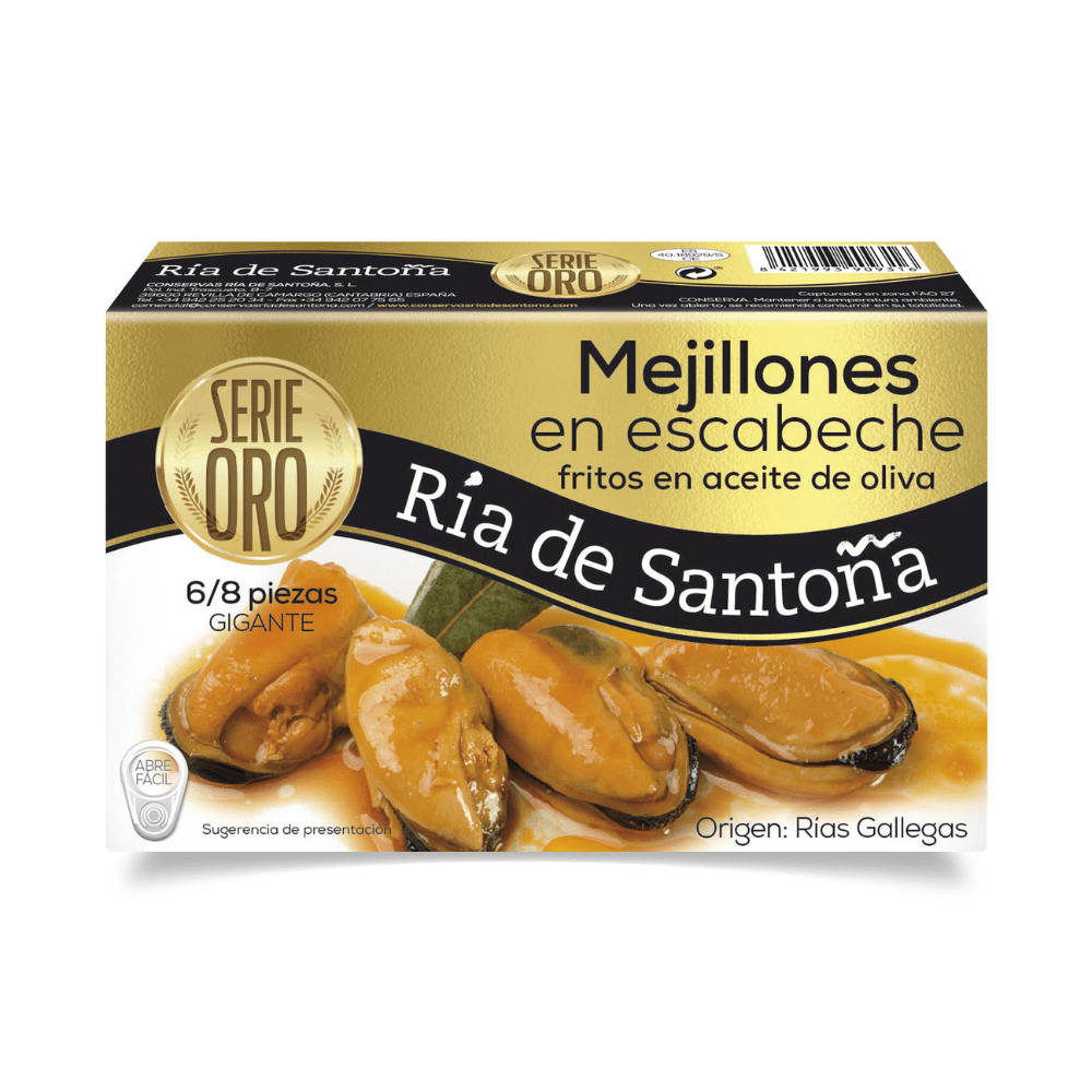 Giant pickled mussels 6-8 Ria de Santoña Golden Serie