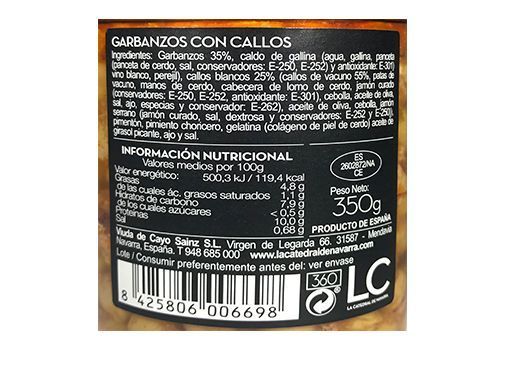 buy chickpeas with tripes Casa Gerardo (Pack 6 pcs.)