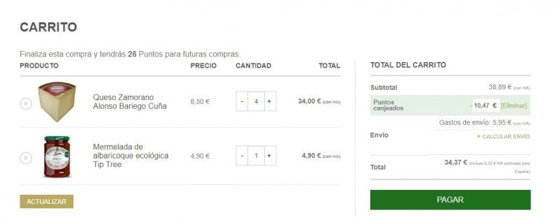 programa de puntos canjeables