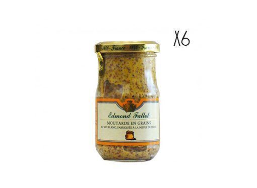 Mostaza en grano Edmond Fallot 205 g 6 tarros de 205 g.