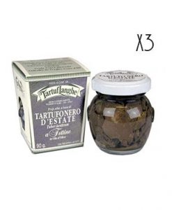 Summer black truffle Tartuflanghe 3 jars of 90 g.