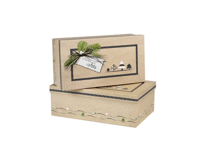 Cesta de cartón beige