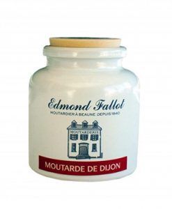 Dijon Mustard ceramic jar Edmond Fallot 6 jars of 250 g.
