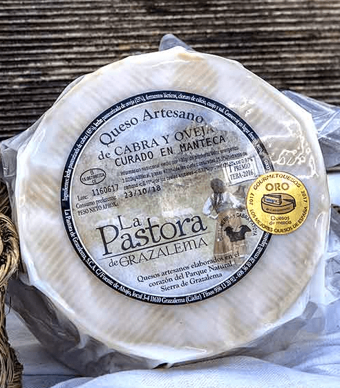 Queso de cabra payoya y oveja merina curado en manteca La Pastora de Grazalema cuña