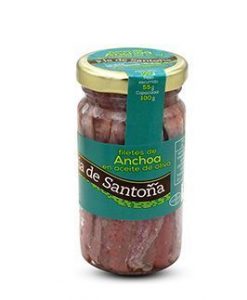 Filetes de anchoa del Cantábrico en aceite de oliva Ría de Santoña