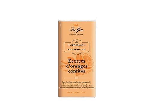 Chocolat noir à l&rsquo;écorce d&rsquo;orange confite Dolfin