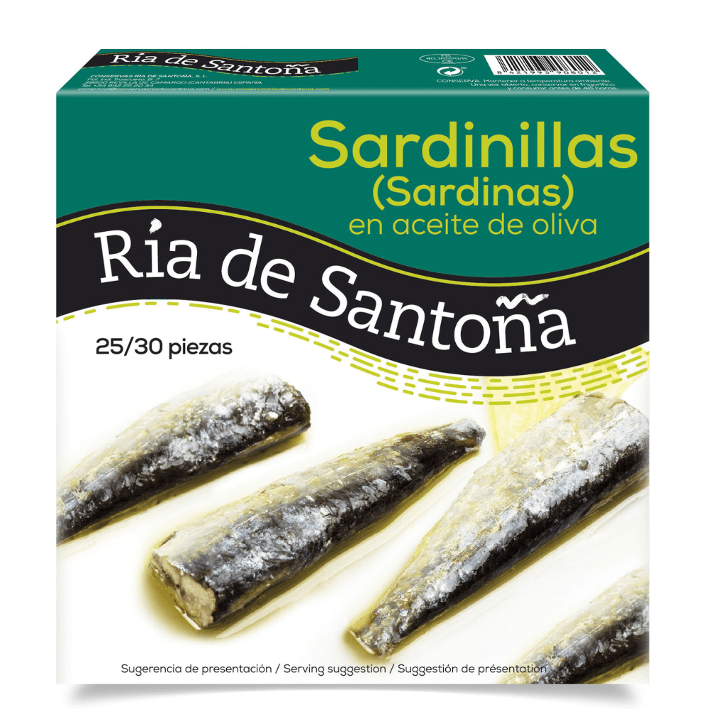 Sardinillas en aceite de oliva 25-30 piezas Ría de Santoña
