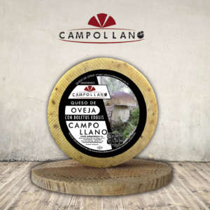 Queso de oveja con boletus Campollano cuña Queso de oveja con boletus Campollano cuña