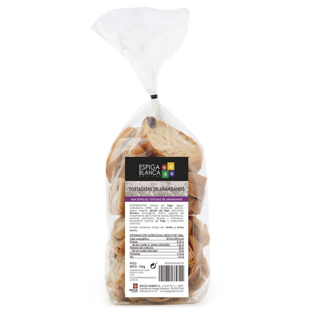 Tostadas de arándanos Espiga Blanca