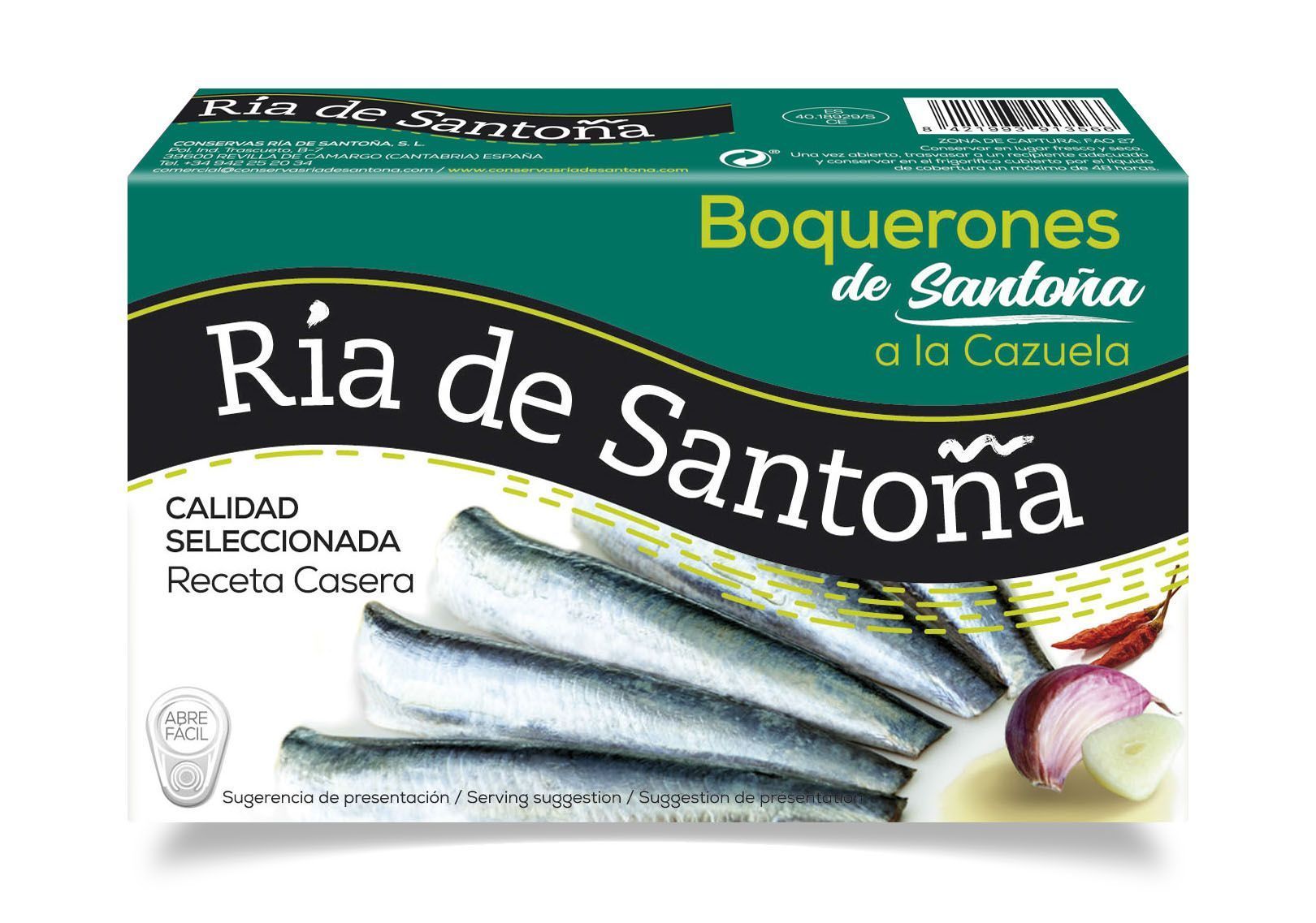 Boquerones de Santoña a la cazuela Ría de Santoña
