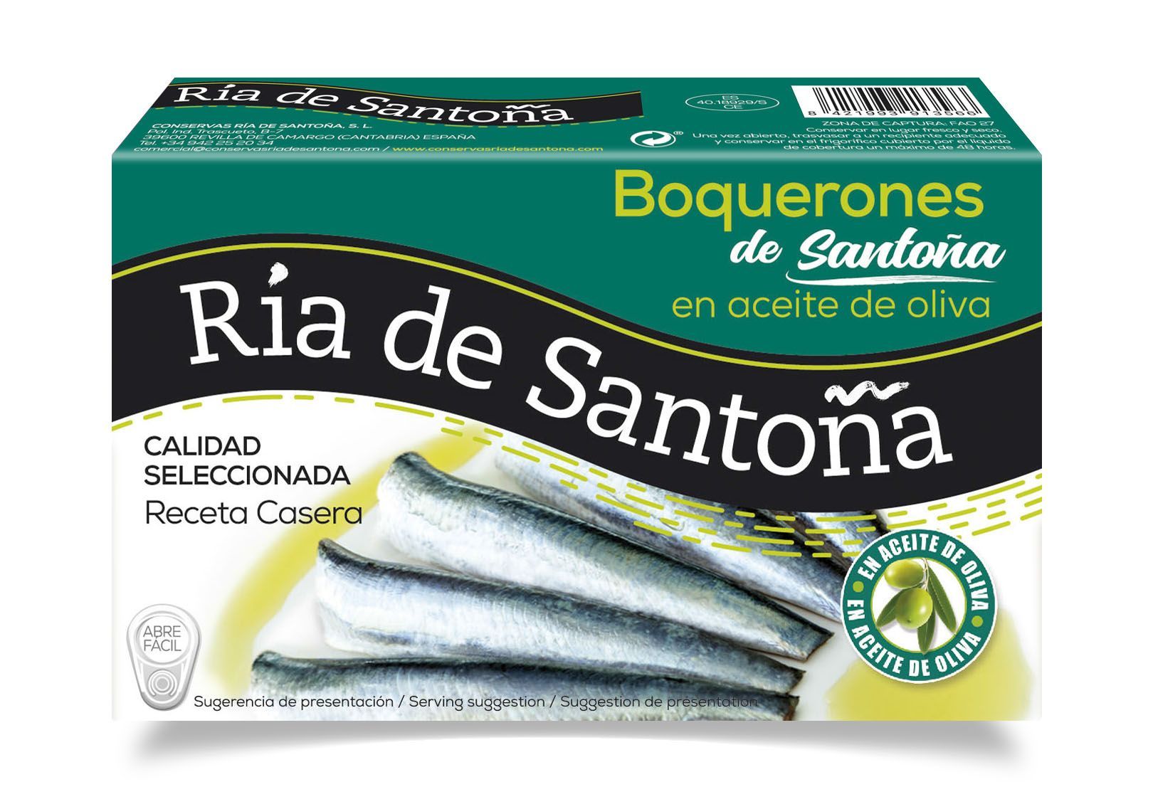 Boquerones de Santoña en aceite de oliva Ría de Santoña