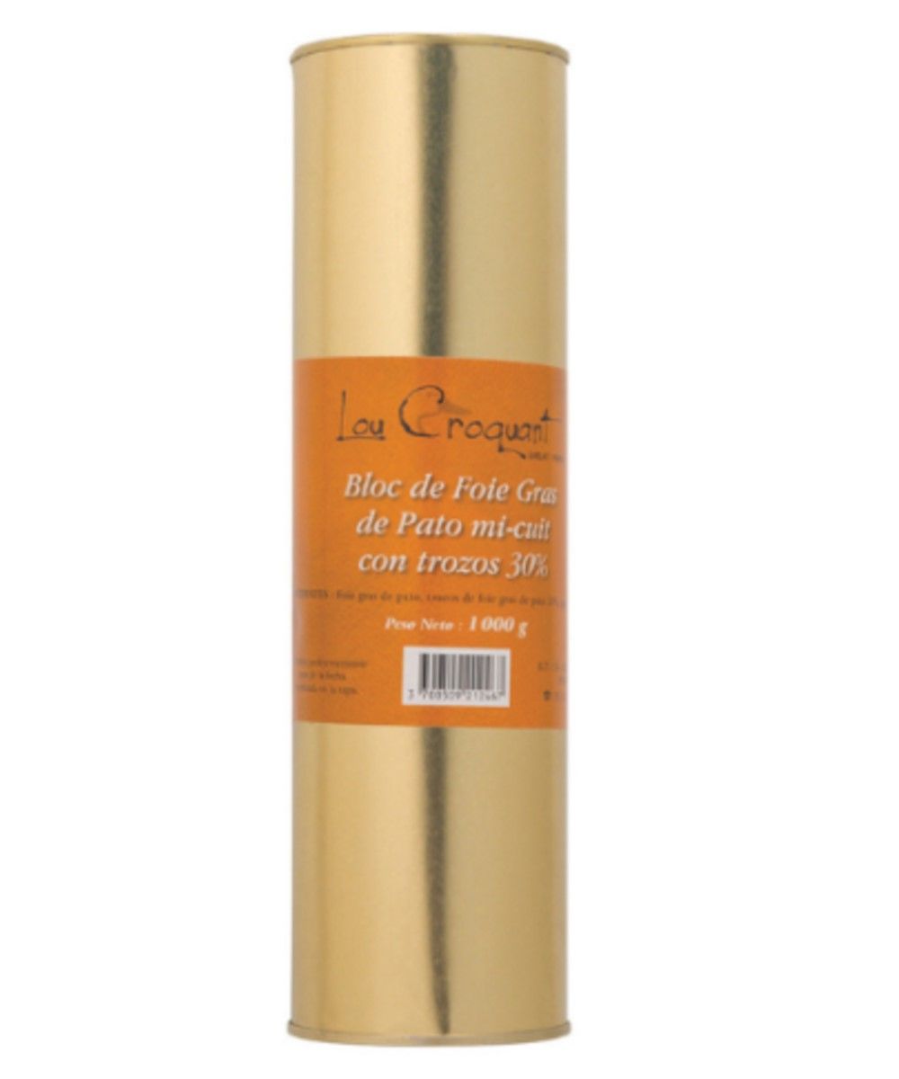 Micuit Bloc de Foie Gras con trozos 1 Kilo "Lou Croquant"