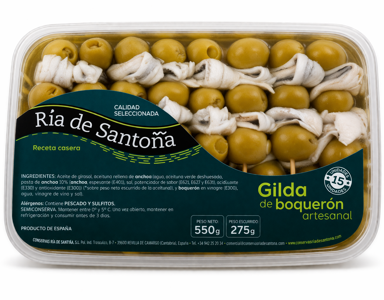 Gilda de boquerón artesanal Ría de Santoña 15 unids